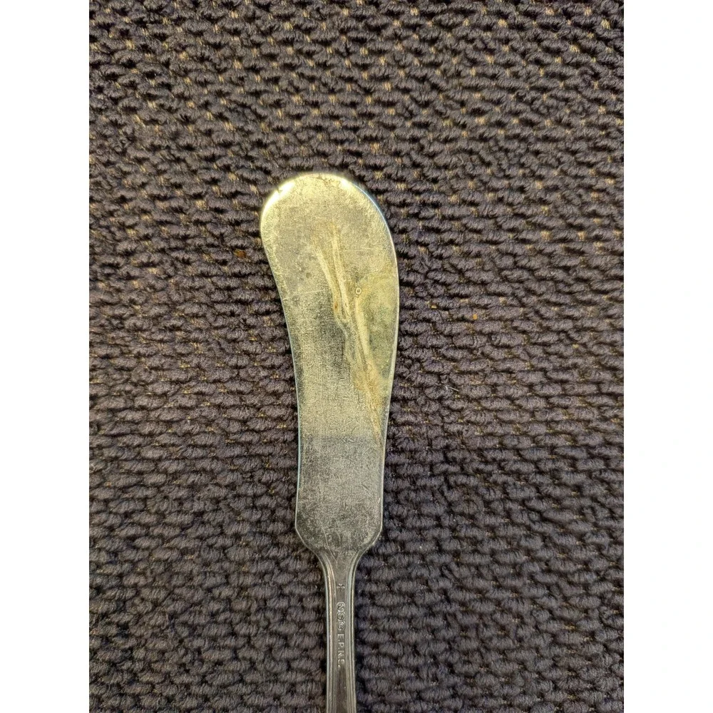 Vintage National Silver Co Art Deco Butter Spreader Silver Plated Geometric
